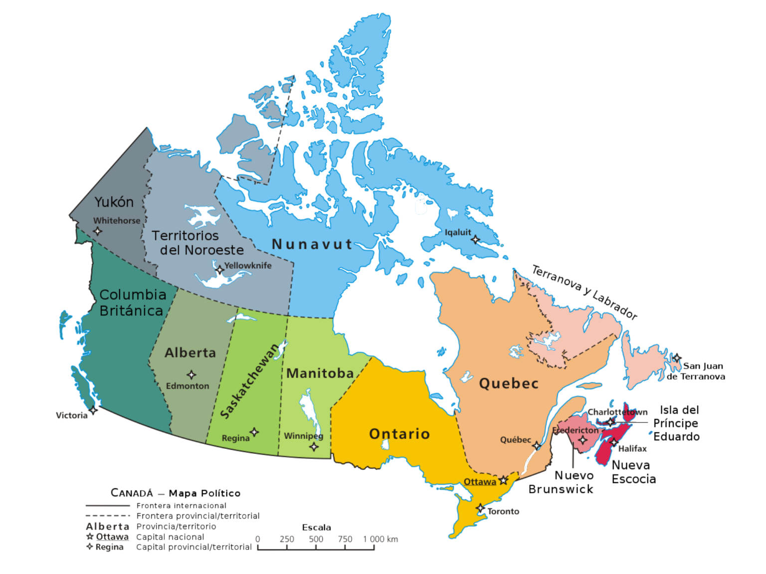 Provincias de Canadá - GMR curso escolar