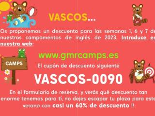 Oferta para vascos en campamentos de verano