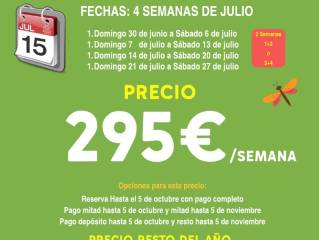 Oferta Reserva temprana campamentos de verano