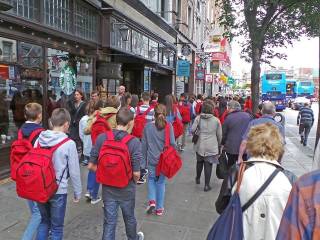 Día de visita a dubíin del grupo de curso escolar