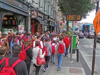 Día de visita a dubíin del grupo de curso escolar