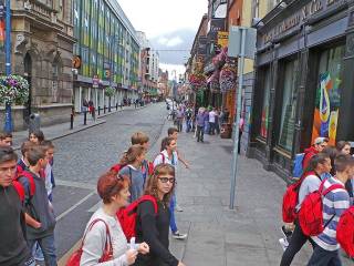 Día de visita a dubíin del grupo de curso escolar