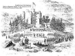 Grabado de los Juegos de las Highlands en Braemar 1864