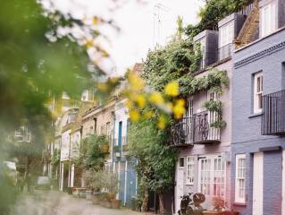Casas de colores en Notting Hill