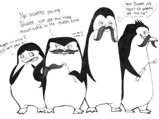 Los dibujos animados también con Movember
