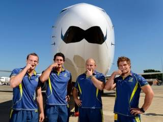 Equipo de rugby australiano con Movember
