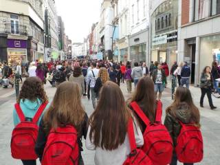 estudiantes en Dublin