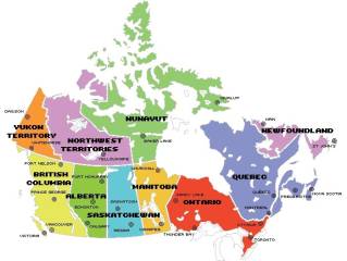 Mapas de ciudades y provincias de Canadá