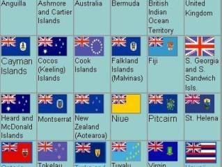 Algunos países que llevan el Union jack en su bandera