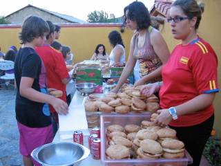 comida en campamentos