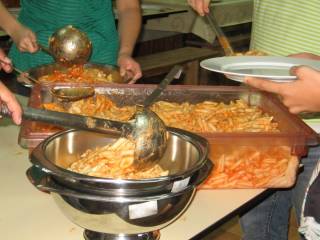 comida en campamentos