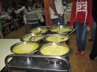 comida en campamentos