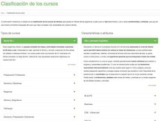 clasificacion cursos