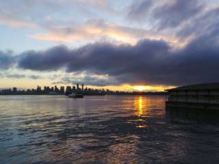 El SeaBus de Vancouver en el mar