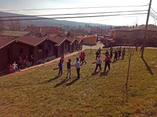 encuentro de colegios en el campamento