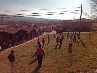 encuentro de colegios en el campamento