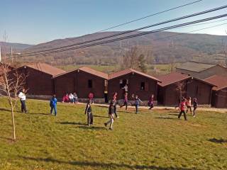 encuentro de colegios en el campamento