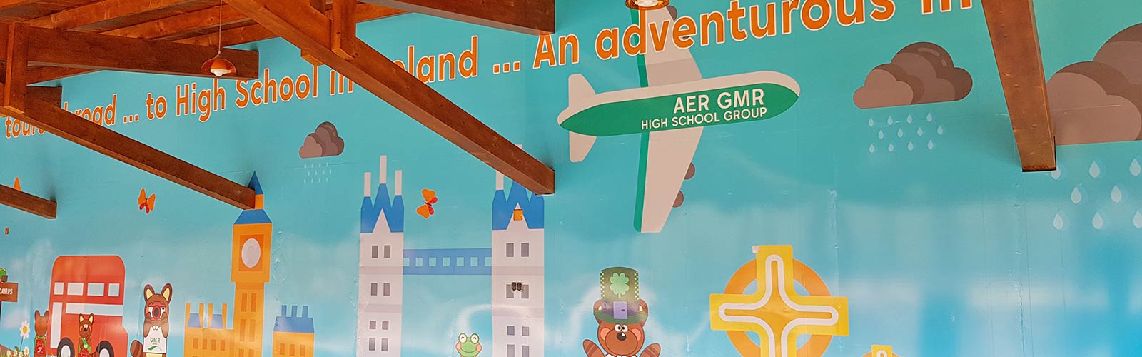 Mural de Irlanda curso escolar en GMR Camps